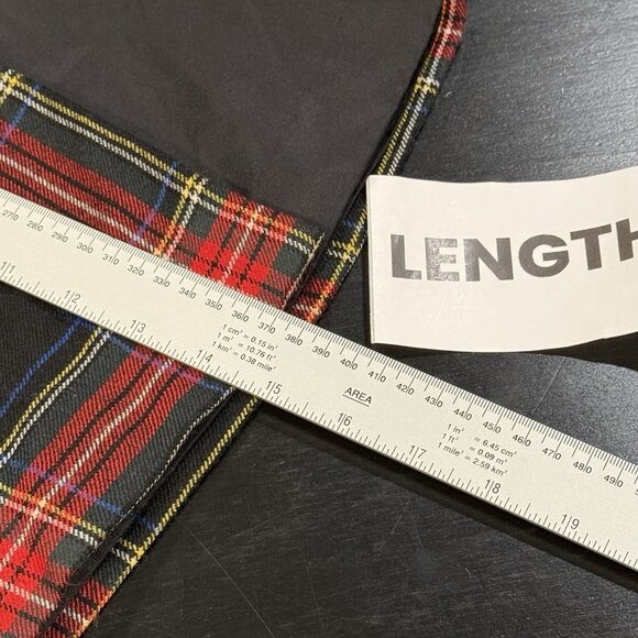 Vintage Y2K Express Wool Mini Skirt Black Plaid Preppy Grunge Goth Womens Small - Picture 11 of 11